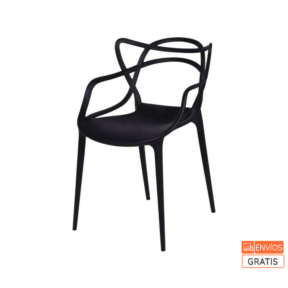 Silla Solna Para Sala Comedor Jardín Negro